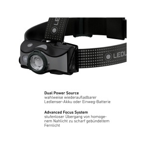 Lanterna Cap Led Lenser MH7 Grey 600 Lumeni - Img 6