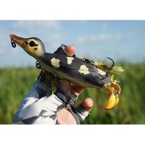 Naluca Stiuca Rata Savage Gear 3D Suicide Duck Yellow 15cm 70g - Img 3