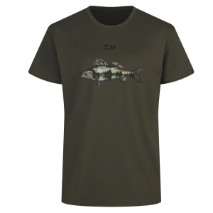 Tricou Pescuit Daiwa D-Vec T-Shirt Zander Olive
