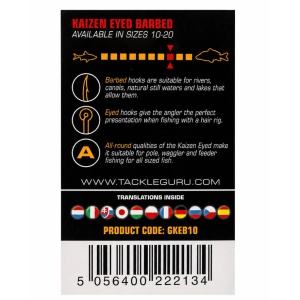 Carlige Guru Kaizen Eyed Hooks Barbed PTFE 10buc - Img 8