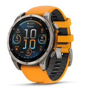 Ceas Garmin Fenix 8 AMOLED Sapphire Spark Orange 47mm
