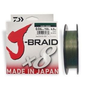 Fir Textil Daiwa J-Braid X8 Verde Inchis 150m