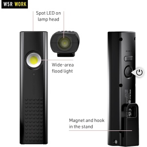 Lanterna Mana Led Lenser W5R Work Black 600 Lumeni - echipament pentru pescuit - Fisela