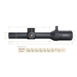 Luneta de Goana Spectra GPO 8X 1-8x24i G4I Fiber