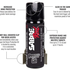 Suport Spray Paralizant Autoaparare Sabre Red Pepper Gel 61.5g + Suport pentru pescuit - Fisela