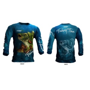 Bluza Maneca Lunga Biban Jaxon Blue Cadou Pescar