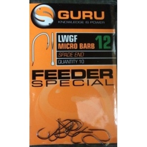 Carlig Guru Carlige Feeder LWGF Micro Barbed 10buc pentru pescuit - Fisela