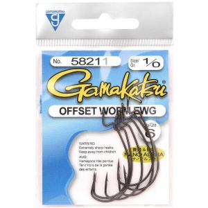 Carlig Gamakatsu Carlige Worm Offset EWG Nano Alpha 6buc pentru pescuit - Fisela
