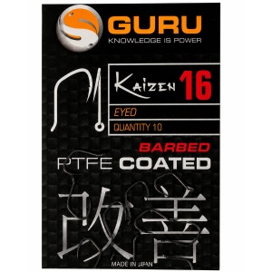Carlige Guru Kaizen Eyed Hooks Barbed PTFE 10buc - Img 5