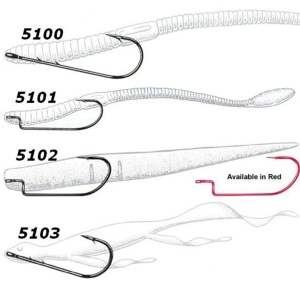 Carlige Salau Owner Cu Doi Spini Worm 5100 Negru - Img 4