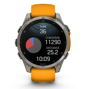 Ceas Garmin Fenix 8 AMOLED Sapphire Spark Orange 47mm