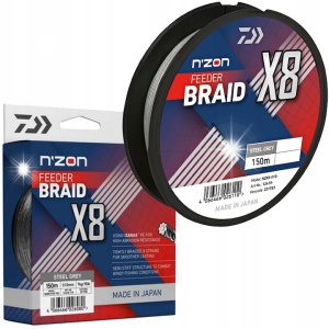 Fir textil Daiwa Fir Textil Feeder N Zon 8x Braid Grey 150m pentru pescuit - Fisela