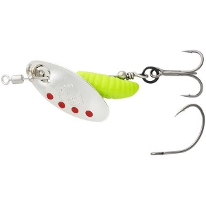 Rotativa Savage Gear Grub Spinner Silver Red Lime