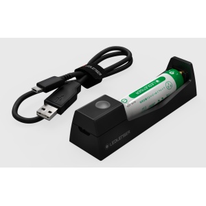 Set Incarcator si Acumulator Led Lenser pentru MH3 MH4 MH5