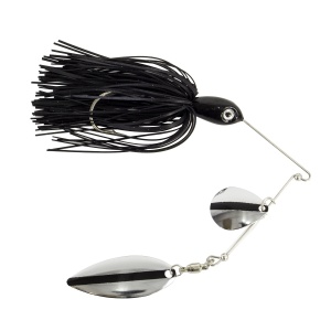 Spinnerbait Wizard Skirt Negru Palete Argintii