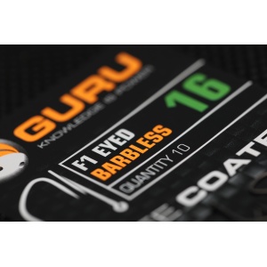 Carlige Guru F1 Eyed Barbless PTFE 10buc - Img 4