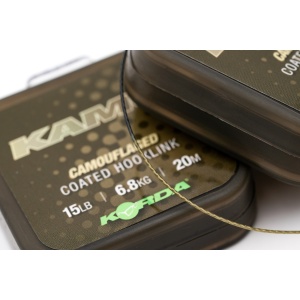 Fir cu Camasa Korda Kamo Coated Hooklink Camo 20m 15lb