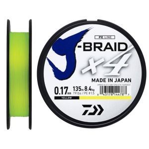 Fir Textil Daiwa J-Braid X4 Galben 135m