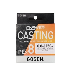 Fir textil Fir Textil Gosen Answer Casting PE X8 Fine Silver 150m pentru pescuit - Fisela