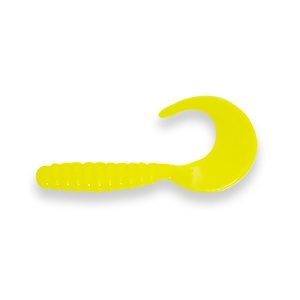 Twister Pescuit Biban Manns Pentru Micro Jig CTG Galben Fluo 5.1cm 20buc