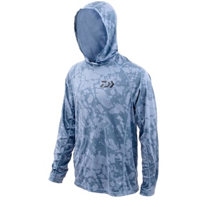 Bluza UV Daiwa cu Gluga D-Vec Sun Hoodie Blue