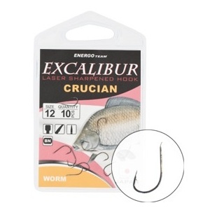 Carlige Caras Excalibur Crucian Worm 10buc