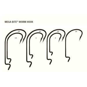 Carlig Mustad Carlige Offset Mega Bite Worm pentru pescuit - Fisela