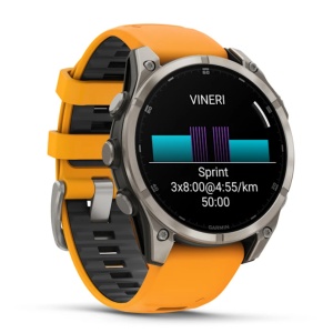 Ceas Garmin Fenix 8 AMOLED Sapphire Spark Orange 47mm