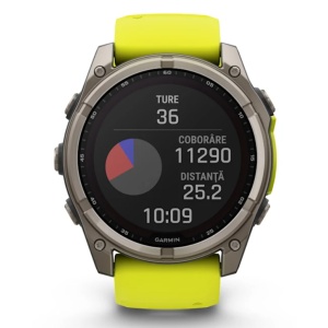 Ceas Garmin Fenix 8 Solar Sapphire Yellow Graphite 51mm EMEA