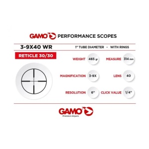 Luneta Gamo 3-9x40 WR Carabine Aer Comprimat cu Monobloc - Img 2