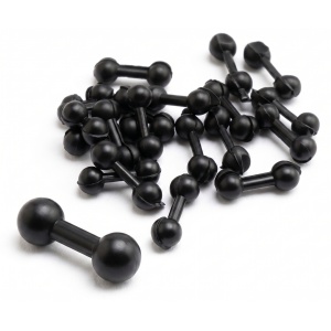 Ochi Plastic Fly Tying Dumbbell 7mm, 100buc, Black