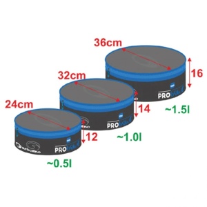 Set 3 Bacuri Rotunde Garbolino EVA Pro Bowl Zipped