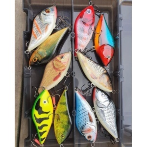 Vobler Salmo Vobler Slider SD10F GT Green Tiger 10cm 36g pentru pescuit la rapitori - Fisela
