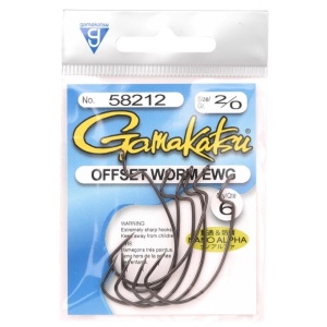 Carlig Gamakatsu Carlige Worm Offset EWG Nano Alpha 6buc pentru pescuit - Fisela