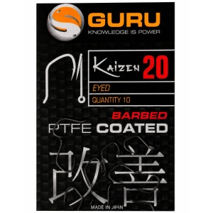 Carlige Guru Kaizen Eyed Hooks Barbed PTFE 10buc - Img 6