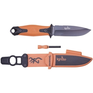 Cutit Cu Amnar Browning Ignite Black Orange Lama 110mm - echipament pentru vanatoare - Fisela