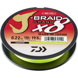 Fir Textil Daiwa J-Braid Grand X8 Chartreuse 135m