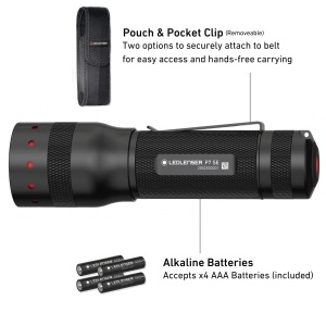 Lanterna LED Lenser P7 SE 4xAAA max 500 Lumeni - echipament pentru pescuit - Fisela