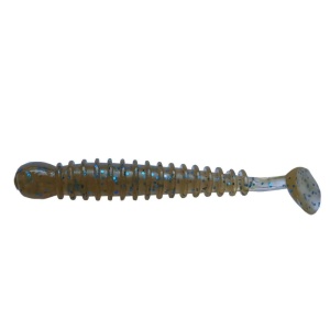 Micro Shad Biban Cultiva Kick Tail Brown Blue 5cm 0.9g 12buc