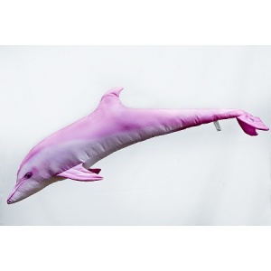 Perna Cadou Delfin Baby Artificial din Plus 55cm Pink