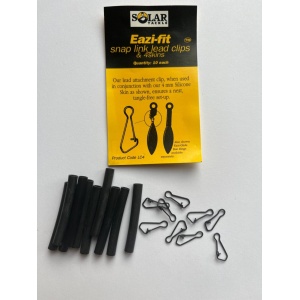 Solar Snap Link Lead Clips Tub Silicon 4mm + 5 Agrafe