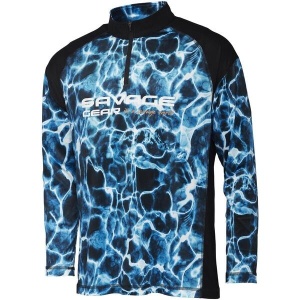 Bluza Savage Gear Protectie Soare Marine UV Sea Blue