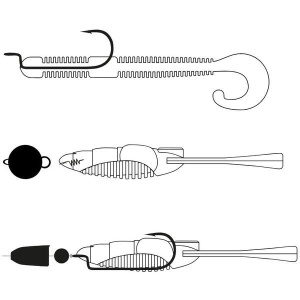 Carlig Gamakatsu Carlige Worm Offset RB Nano Alpha 6buc pentru pescuit - Fisela