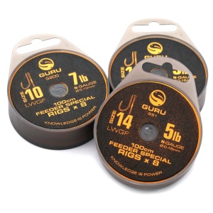 Carlige legate Feeder Guru LWGF 8buc Rola