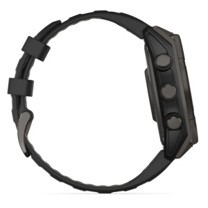 Ceas Garmin Fenix 8 Solar Sapphire Carbon Grey Titanium Black 47mm