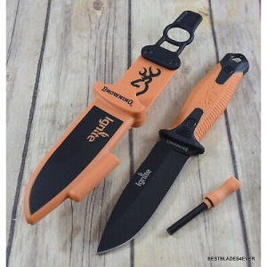 Cutit Cu Amnar Browning Ignite Black Orange Lama 110mm - echipament pentru vanatoare - Fisela