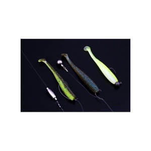 Jackall iShad Tail Green Pumpkin Chartreuse 7cm 6buc - vedere secundara