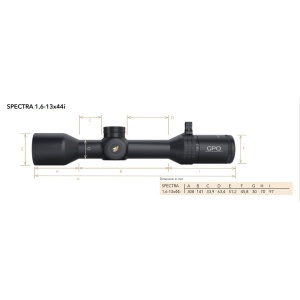Luneta Spectra GPO 8x 1.6-13x44i - echipament pentru vanatoare - Fisela