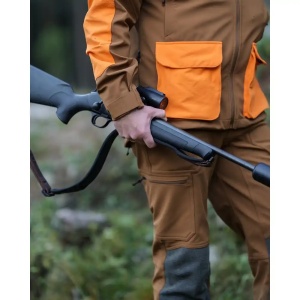 Pantaloni Blaser Tackle Softshell Rubber Brown - echipament pentru vanatoare - Fisela
