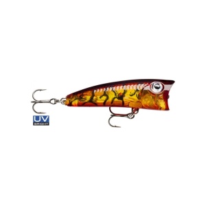 Popper Rapala Ultra Light Pop Glass Amber Tiger UV 4cm 3g